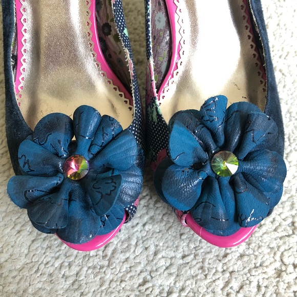 SOLD Poetic Licence London Summer Bloom Peep Toe H - Picture 6 of 8